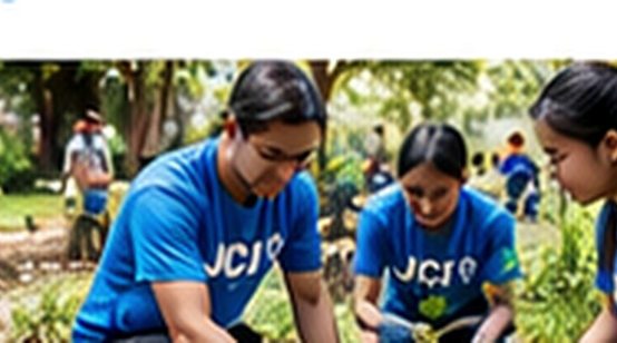 Illustrative image of volunteers working outdoors