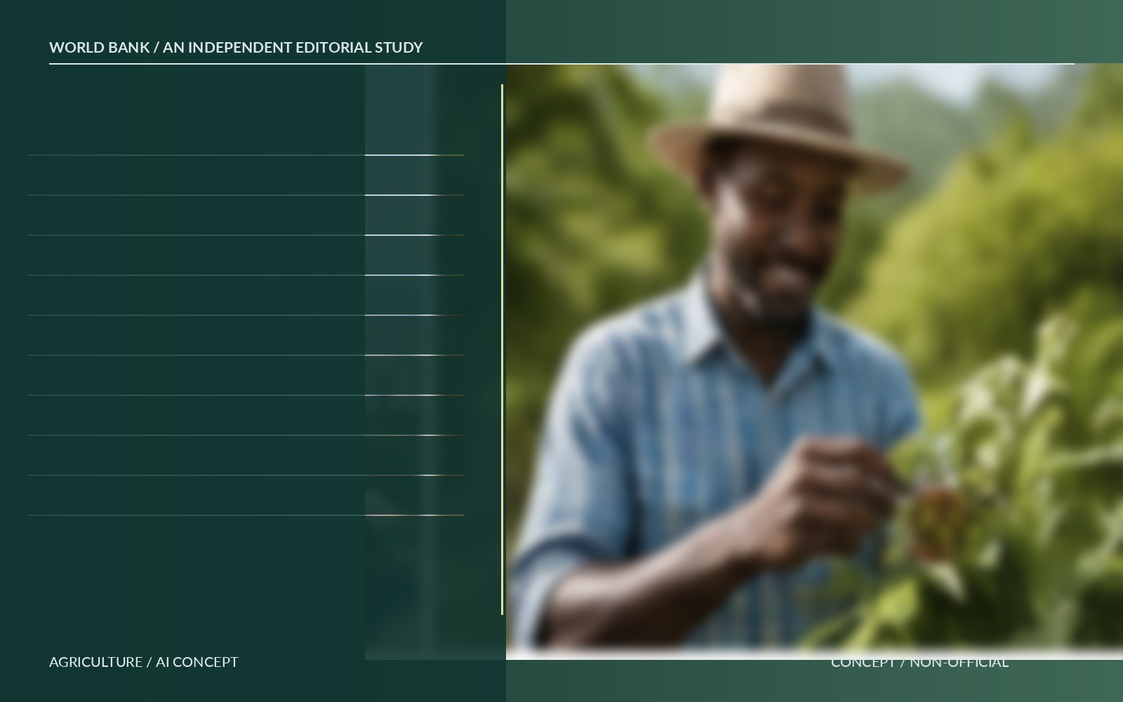 Independent World Bank editorial concept illustrating agriculture concept; not an official World Bank image