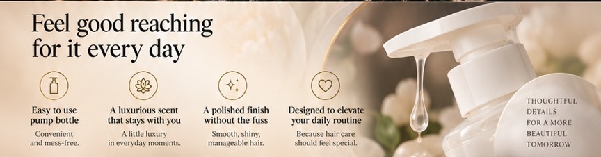 Close-up of the ARÔME pump bottle and creamy floral background