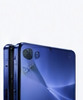 A cobalt foldable phone pictured in its closed position.