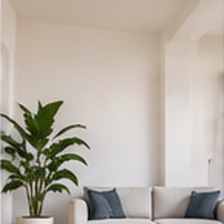 Illustrative lifestyle photograph for living room furniture sample concept