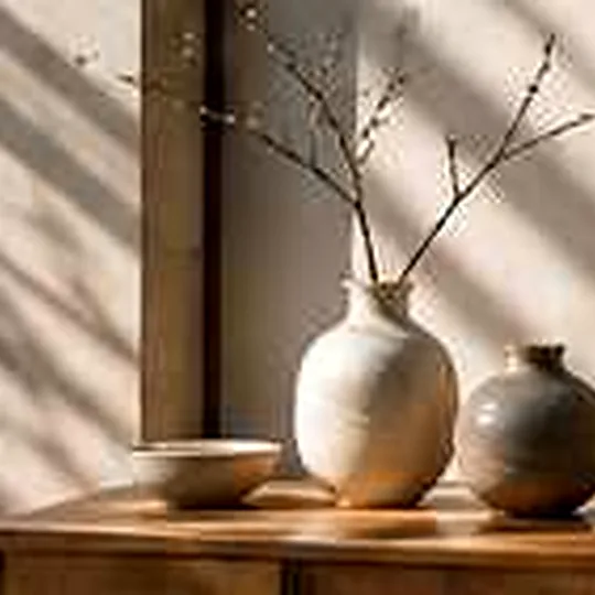 Illustrative editorial demo photograph accompanying a fictional MAQ.BIO story about interiors; no real Brand or Product depicted as verified.