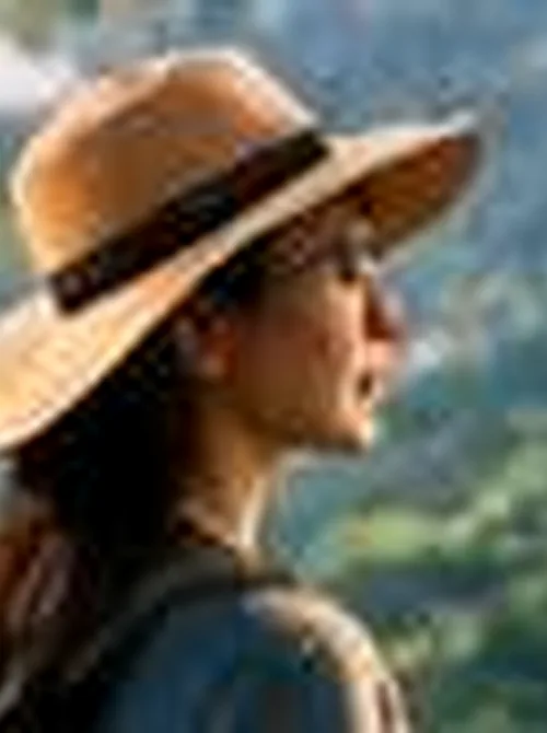 Illustrative editorial demo photograph accompanying a fictional MAQ.BIO story about travel; no real Brand or Product depicted as verified.