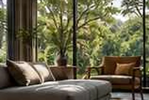 Illustrative editorial demo photograph accompanying a fictional MAQ.BIO story about interiors; no real Brand or Product depicted as verified.