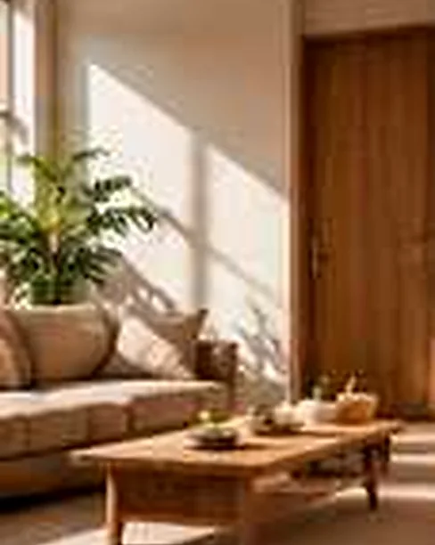 Illustrative editorial demo photograph accompanying a fictional MAQ.BIO story about interiors; no real Brand or Product depicted as verified.